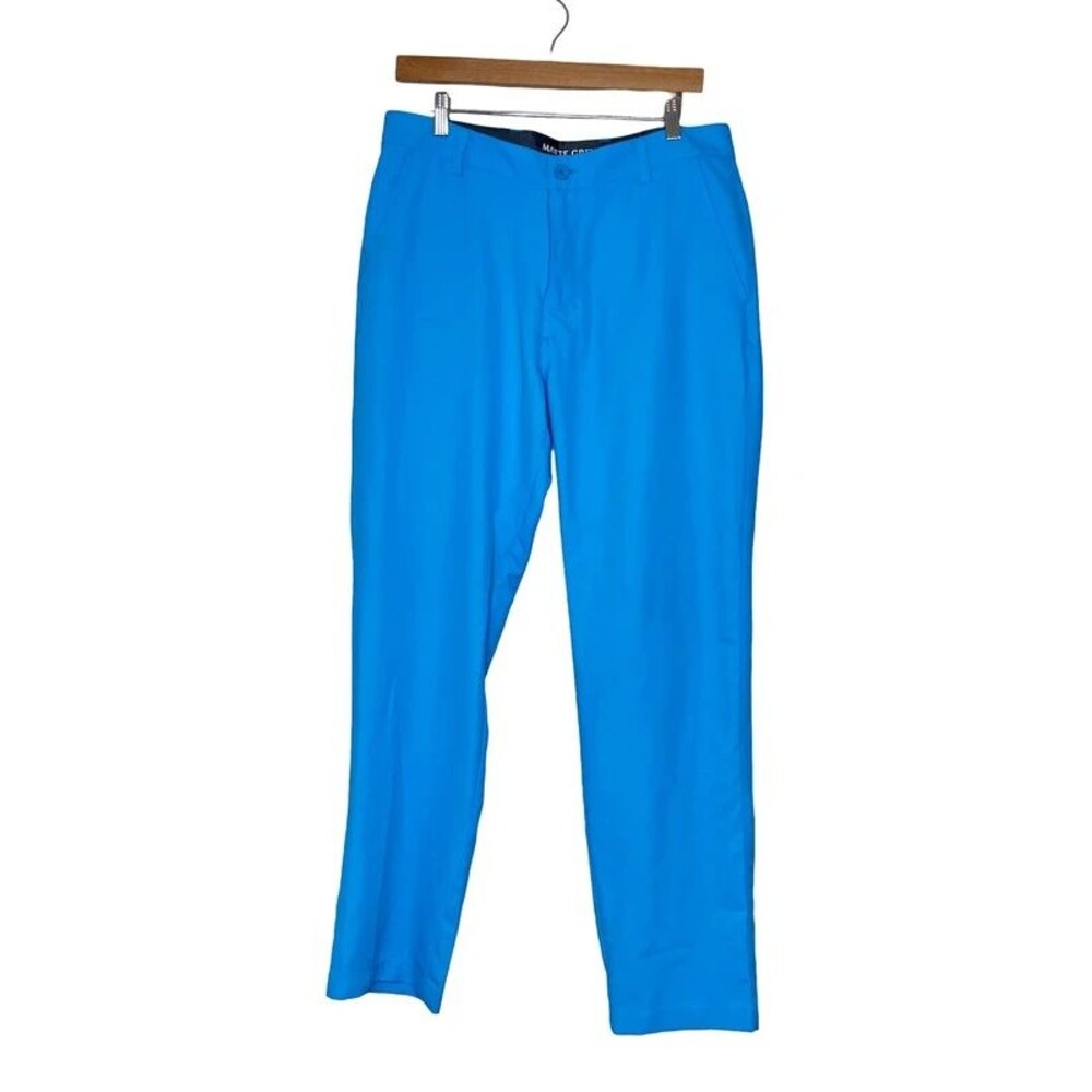 Matte Grey Bright Blue Men's Gold Pants Sz 32X30